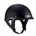 Produktbild TKYZYY Vintage Jethelme Halbhelme Halbschale Jet-Helm Brain-Cap Motorrad-Helm Roller-Helm Scooter-Helm Bobber Mofa-Helm Chopper Cruiser Pilot Biker, 58-64 cm Black