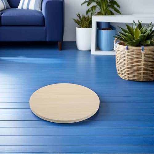 Mesa auxiliar madera maciza redonda de 30 cm para tapa de repuesto comedor 3
