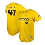 Genuine Collective Nic Smith - 41 Missouri Tigers Nil Baseball Jersey, Gold