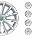 OMAC 4X Radkappen Radzierblenden Radblenden 14" Zoll Stahlfelgen Glänzend Grau-Hell Blau