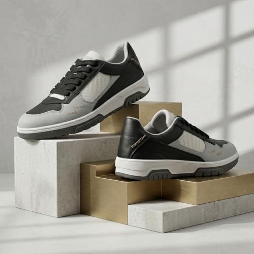 Image of Liberty LEAP7X Black Casual Sneakers for Men