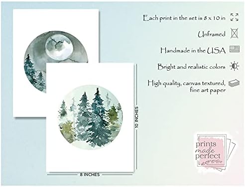 Miniatura 2 de Forest Landscape Art Prints - Nature Wall Decor - 8x10 - Set of 3 - Unframed