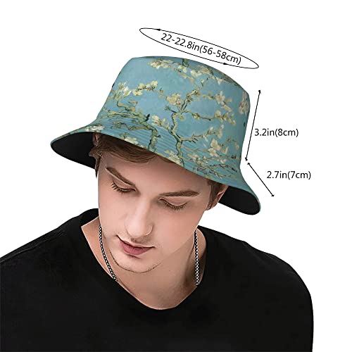 Unisex Van Gogh Almond Blossom Art Hat Summer Travel Bucket Beach Sun Hat #TOP2