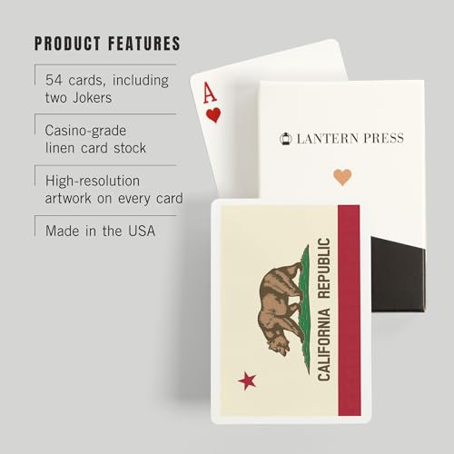 Baraja Póker California State Flag 52 Cartas Tamaño Poker miniatura 3