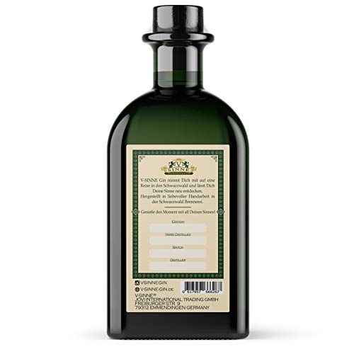 V-SINNE Gin | Schwarzwald Dry Gin – frisch, leicht waldig & floral, ausgewogen, Zitrone | mehrfach Gold Prämiert | Damit… – Bild 4