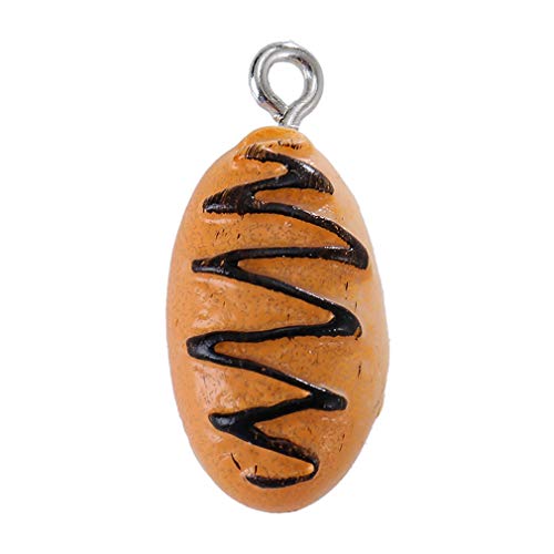 Yeyulin 48 Pieces Handmade Simulation Food Croissant French Bread Toast Pendant Charms 16 Designes Resin Pendant Jewelry Making Diy Charms For Children Girls Diy Craft #TOP5
