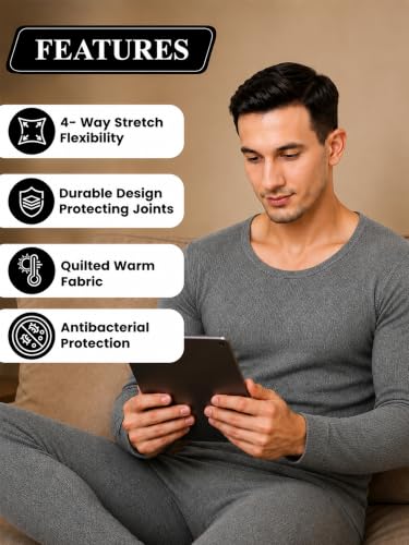 Image of BODYCARE Men's Slim Fit Thermal Top Round Neck Full Sleeves Pack Of 1