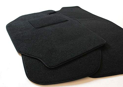 J&J AUTOMOTIVE Tapis de Sol en Velours Noir sur Mesure pour Alfa Romeo GT 2004-2010, Ajustement Précis, Base Antidérapante, Zone des Pédales Renforcée