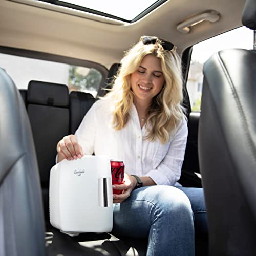 Cooluli Mini Fridge for Bedroom - Car, Office Desk & Dorm Room - Portable 4L/6 Can Electric Plug In Cooler & Warmer for Food, Drinks, Skincare Beauty & Makeup - 12v AC/DC & Exclusive USB Option, White by Cooluli - Image 6