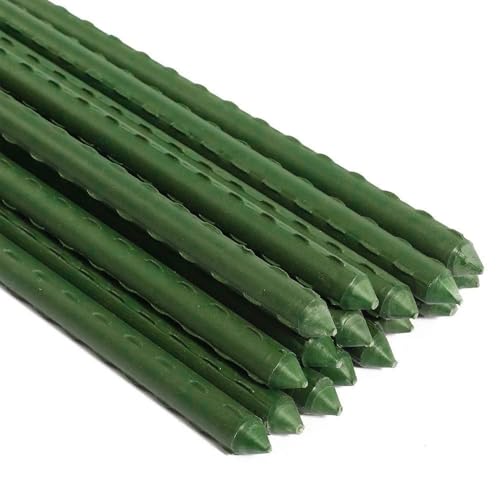 Gardener Select® Steel Garden Stake with Green Vinyl Coating, 6-Feet Long with 10mm Diameter (Pack of 100)