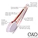 COOK WITH COLOR Tongs for Cooking Stainless Steel and Silicone Set of Two 6” Rose Gold Mini Nonstick Kitchen Tongs with Silicone Tips Small Tongs Appetizer Tongs Sugar Tongs Salad Tongs (White)