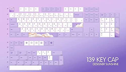 Puku PBT�L�[�L���b�v 130�ȏ�̃L�[ �`�F���[ �v���t�@�C�� DYE-Sub ���{���L�[�L���b�v GH60/GK61/GK64/87/96 /104/108 Cherry MX�X�C�b�` ���J�j�J���L�[�{�[�h (�h���[��)
