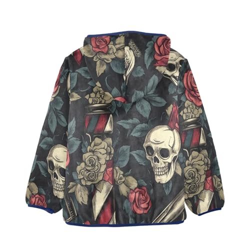 Barbershop Vintage Colorful Girls Fleece Jacket Girls Fall Jacket Girls Zip Up Hoodie Girls Sherpa Jacket 2-10T2