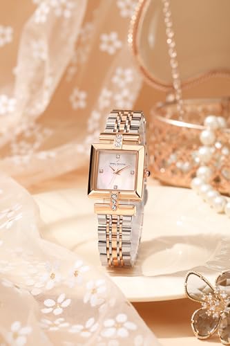 Image of Daniel Hechter Paris Cambon Collection Luxury Watch for Women with Square Dial, Crystal Accents and Stainless Steel Strap