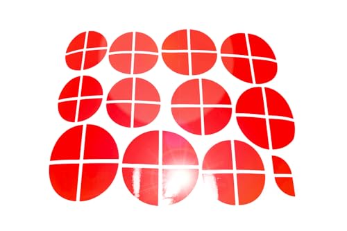 Image of Gloss Black and Gloss Red Stickers - Compatible with BMW - Overlay Vinyl Decal for All Emblems Caps Logos Roundels Badges
