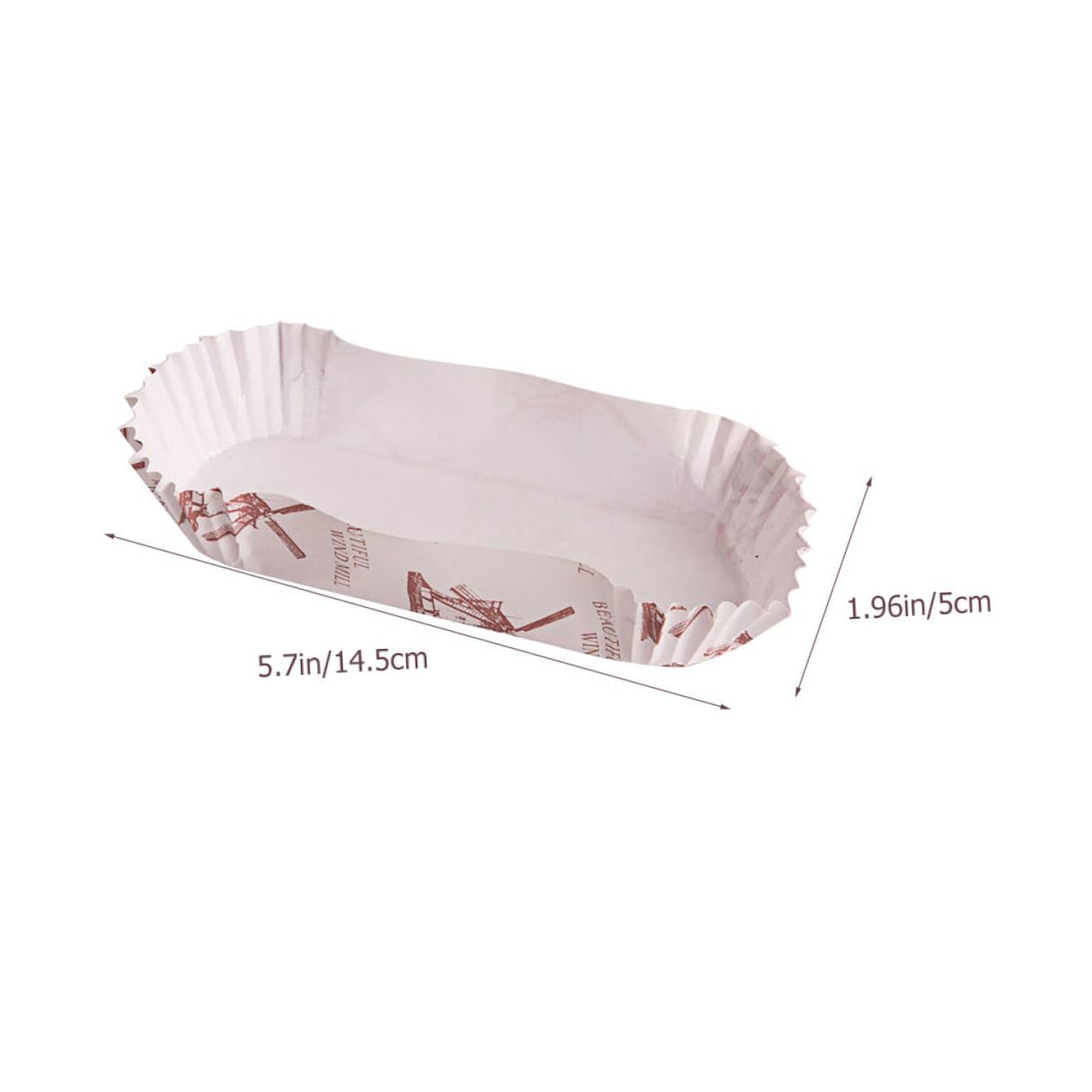 MAGICLULU 600 Stück Ovale Papier Muffinförmchen Einweg Backzubehör aus Papier für Familienessen und Westliche Restaurants