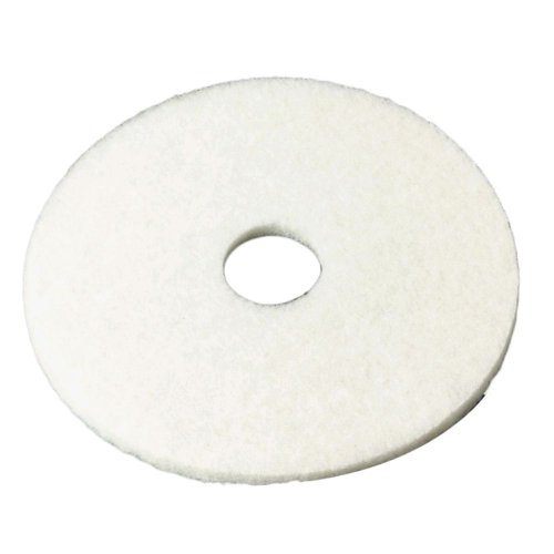 3M White Super Polish Pad 4100, 13 in, 5/Case