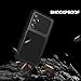LOVE MEI Military Rugged Case for Samsung Galaxy S23 Fe, with Tempered Glass Screen Protector, Shockproof Dustproof Scratch Proof Hybrid Metal and Silicone Gel Heavy Duty Full Body Cover Black