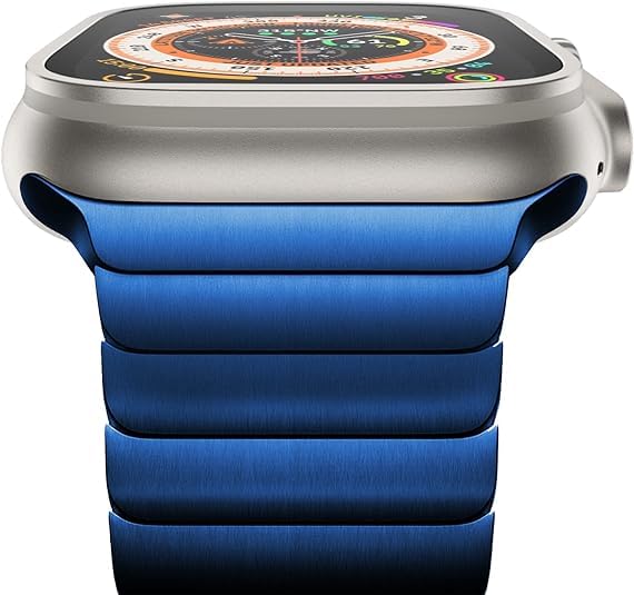 UNIQSHINE Compatible with iWatch Bands Ultra 2 Band 49mm 45mm 44mm 42mm Series 9 8 7 Ceramic Stainless Steel Strap With Butterfly Folding Clasp Bracelet for iWatch Ultra 2 SE 6 5 4 3 2 1 (Blue) (B0CT3YHW1H) Amazon Price History, Amazon Price Tracker