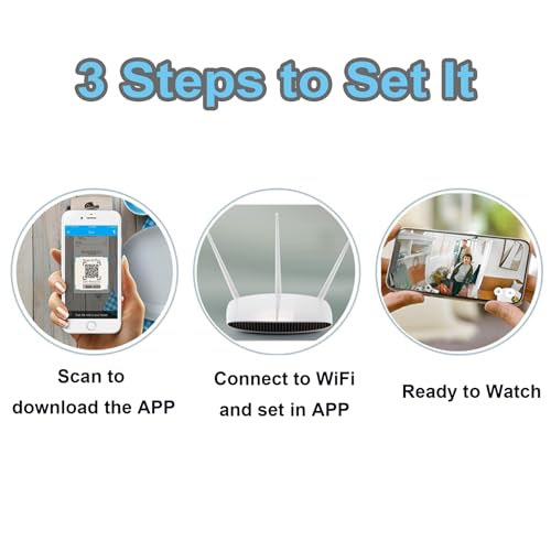 Hidden Camera Spy Camera, 1080P HD Mini Wireless WiFi Camera for Home Security, Night Vision APP Control Surveillance Camera for Room Nanny Cam, Baby, Pets Compatible with iOS, Android(Video Only)