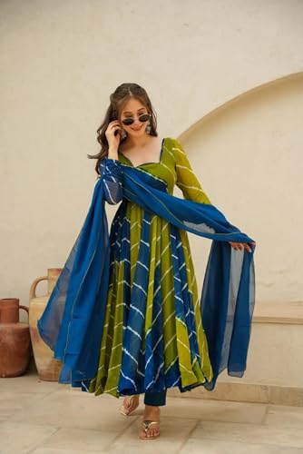 Image of ESTELA Womens 1 Anarkali Kurta 1 pant 1 Dupatta