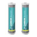 NU Aqua Reverse Osmosis Carbon Block Filter 10 Inch Replacement - 5 Micron Universal RO Water Filtration System Cartridge - 2 Pack of Premium Filters