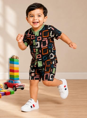 Image of 3BROS Baby Boys & Baby Girls Cotton Hosiery Clothing Set Half Sleeves T-shirt with Matching Pants (DB20HS6027 Parent)
