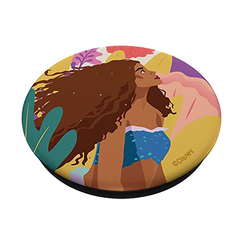 Disney The Little Mermaid Ariel Looking Up PopSockets Swappable PopGrip, Black - Image 2