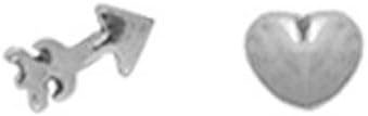 Boma Sterling Silver Heart & Arrow Studs