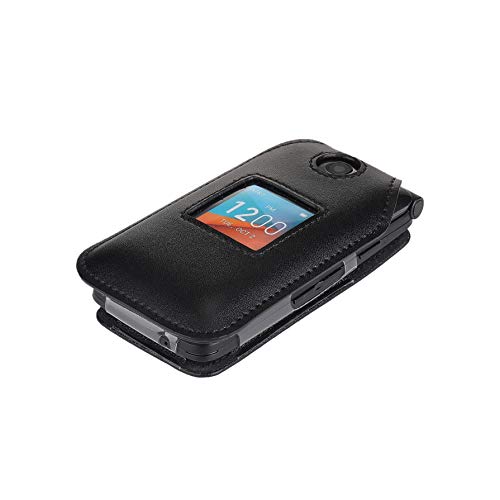 BELTRON Fitted Leather Case for Alcatel One Touch Go Flip 4044 (Boost, Metro PCS, Sprint, T-Mobile, Virgin Mobile) Go Flip V (Verizon) Cingular Flip 2 / QuickFlip (AT