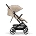 Cybex Gold Kinderwagen Beezy mit One-Pull Harness, Ab Geburt bis ca. 4 Jahre (max. 22 kg), Kompakt und ergonomisch, Almond Beige (Beige mit schwarzem Rahmen)