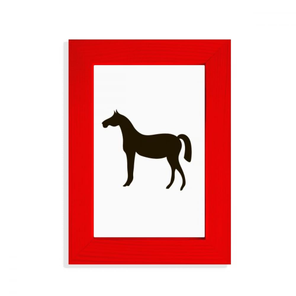 Cadre photo cheval noir rouge aux finitions soignées pour une décoration intérieure artistique