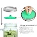 Pack of 6 Waterless Airlock Fermenting Lids for Wide Mouth Mason Jar, Food-Grade Silicone Fermention Lids for Sauerkraut, Kimchi, Pickles and Other Fermented Probiotic Food, 3 Colors