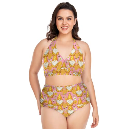 Bikini grande taille avec tummy control réglable maillot de bain deux pièces pour femmes