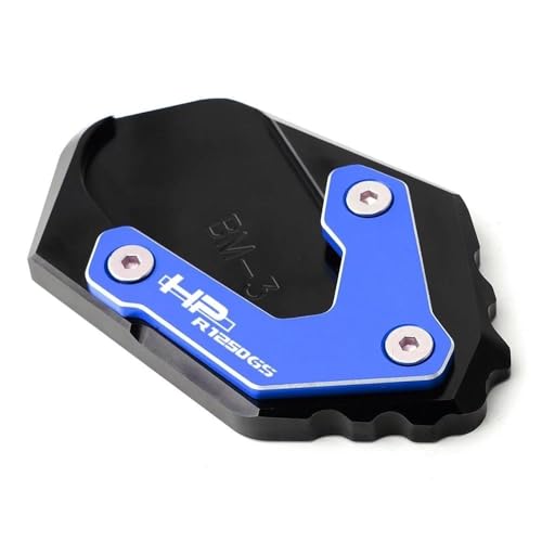 に適合するBMW R1250GS Adventure ADV R 1250 R1250 GS HP バイク用サイドスタンド 拡大器 アクセサリー キックスタンド延長 ローサスペンション(1 Blue)