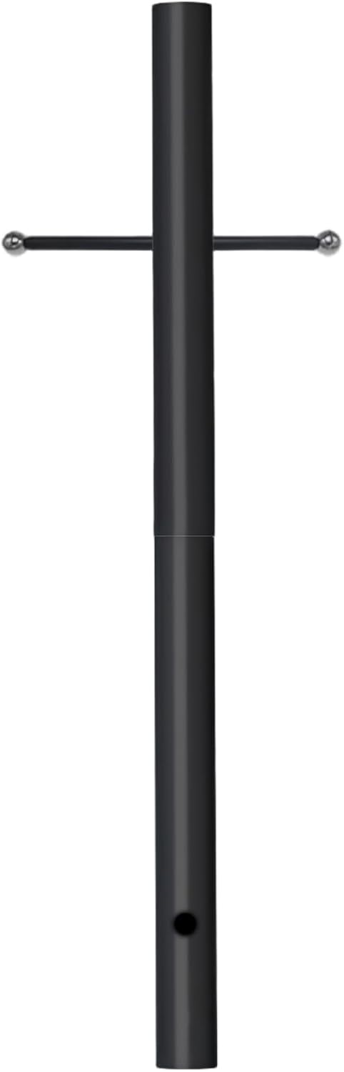 3" x 84" Black Outdoor Light Post - Multi-Use Pole for Light Fixtures, Mailboxes & Birdhouses. Ideal for Porch, Driveway, Garden, and Lawn.