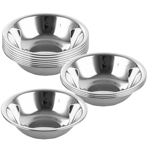 WOPPLXY 10 ciotole in acciaio inox, 18 cm, ciotole per mescolare la cucina, per preparare insalate