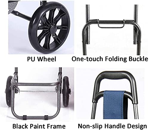 JHYFT Einkaufstrolley Multifunktions-Einkaufstrolley Mode-Aluminium-Faltbarer tragbarer Trolley Langlebigere… – Bild 5
