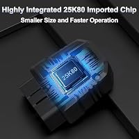OBD2 Diagnosegerät Bluetooth 5.4 Auto Adapter für iOS iPhone Android Windows OBD Diagnosegerät ODB2 Fehler Codeleser KFZ Auslesegerät mit Vollen OBD2 Funktionen für Alle Fahrzeuge Schnellere – Ansicht 2