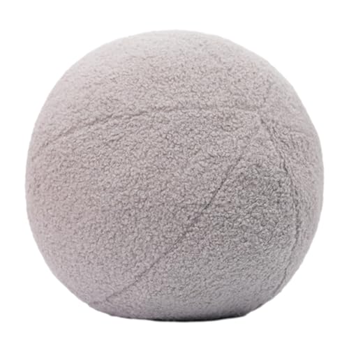 CASAGOOD 12 Inch Round Hugging Pillow Plush Toy Soft Plushies Throw Pillows Kids' First Ball Plush Toys for Home Decor Or Gift for Kids and Lovers (Gray)