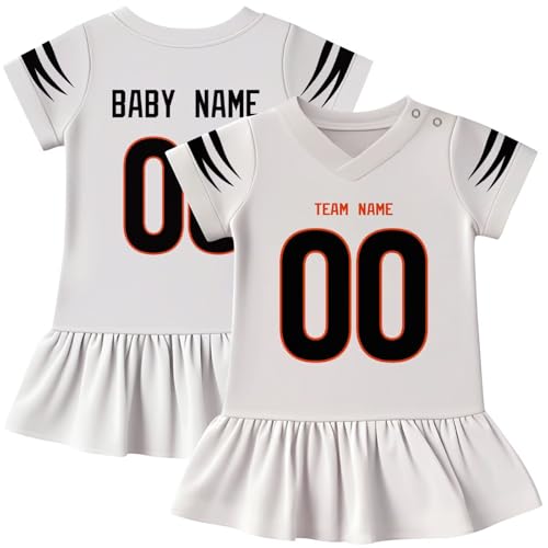 Image of KREDE Baby Clothes Unisex Bodysuit Jersey Style Custom Name Number for Baby Boys