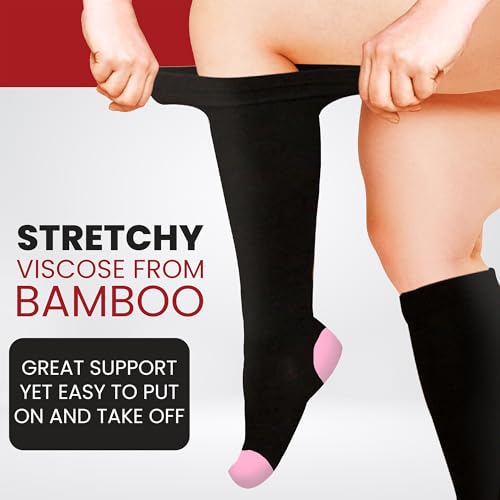 Image of BAMS Compression Socks Women & Men- Premium Bamboo Ultra Soft No-Smell 15-20 mmHg