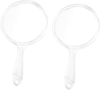 Mikinona 2pcs Handheld Beauty Mirror Simple M...