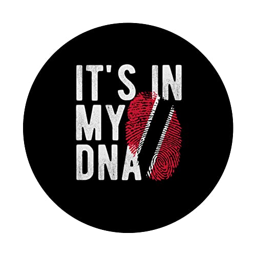 it's in my DNA Trinidad and Tobago flag Fingerprint PopSockets Swappable PopGrip, Black - Image 3
