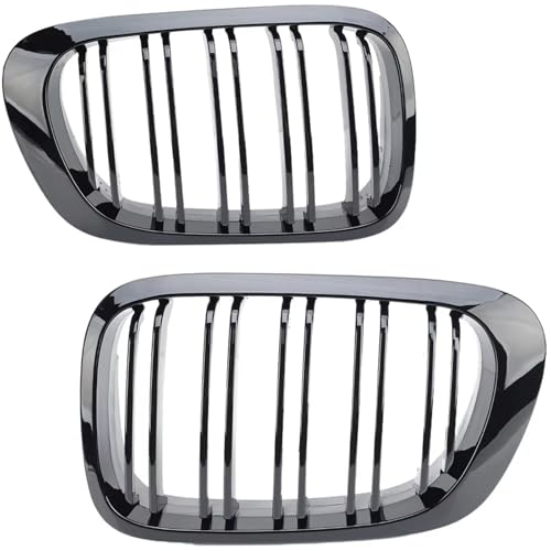 Grille de capot BMW E46 noir brillant calandre de course supérieure en ABS - 5