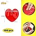 100PCS Heart-Shaped Mylar Pouches 4x4 Inch, Mini Ziplock Packaging for Jewelry, Valentines Gift Pouches, Candy Favor Bags, Small Business Packaging Supplies (Red)
