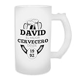 Jarra de cerveza Personalizada con Nombre, Cristal Mate 500 ml, Diseño El Mejor Cervecero o Cervecera, Regalo Personalizable, Regalo Padre Madre Amigo Amiga Hermano Hermana Novio Novia Cervecero/a