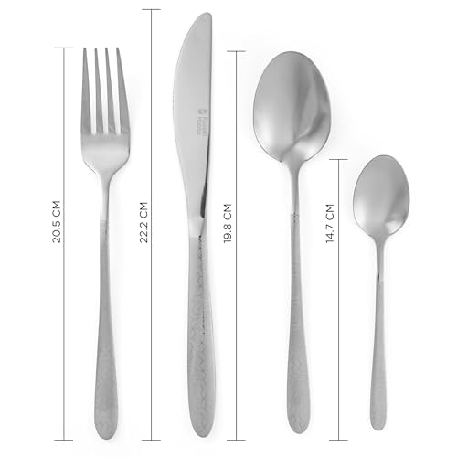 Russell Hobbs® RH01519EU - Set di posate Rhombus da 16 pezzi | Acciaio inossidabile | Include 4 coltelli, 4 forchette, 4 cucchiai, 4 cucchiaini - Immagine 5