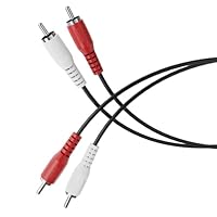 HDSupply Cinch Kabel, 10,00m RCA Audiokabel, Stereo Audio Cinchkabel, 2x Cinchstecker auf 2x Cinchstecker, für Subwoofer, Soundbar, Fernseher, Verstärker, HiFi, Schwarz