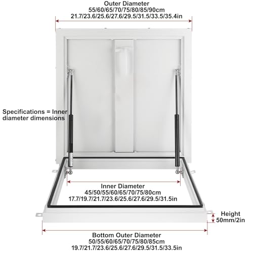 Tapas para pozos de ventanas de sótano con soporte hidráulico doble 3